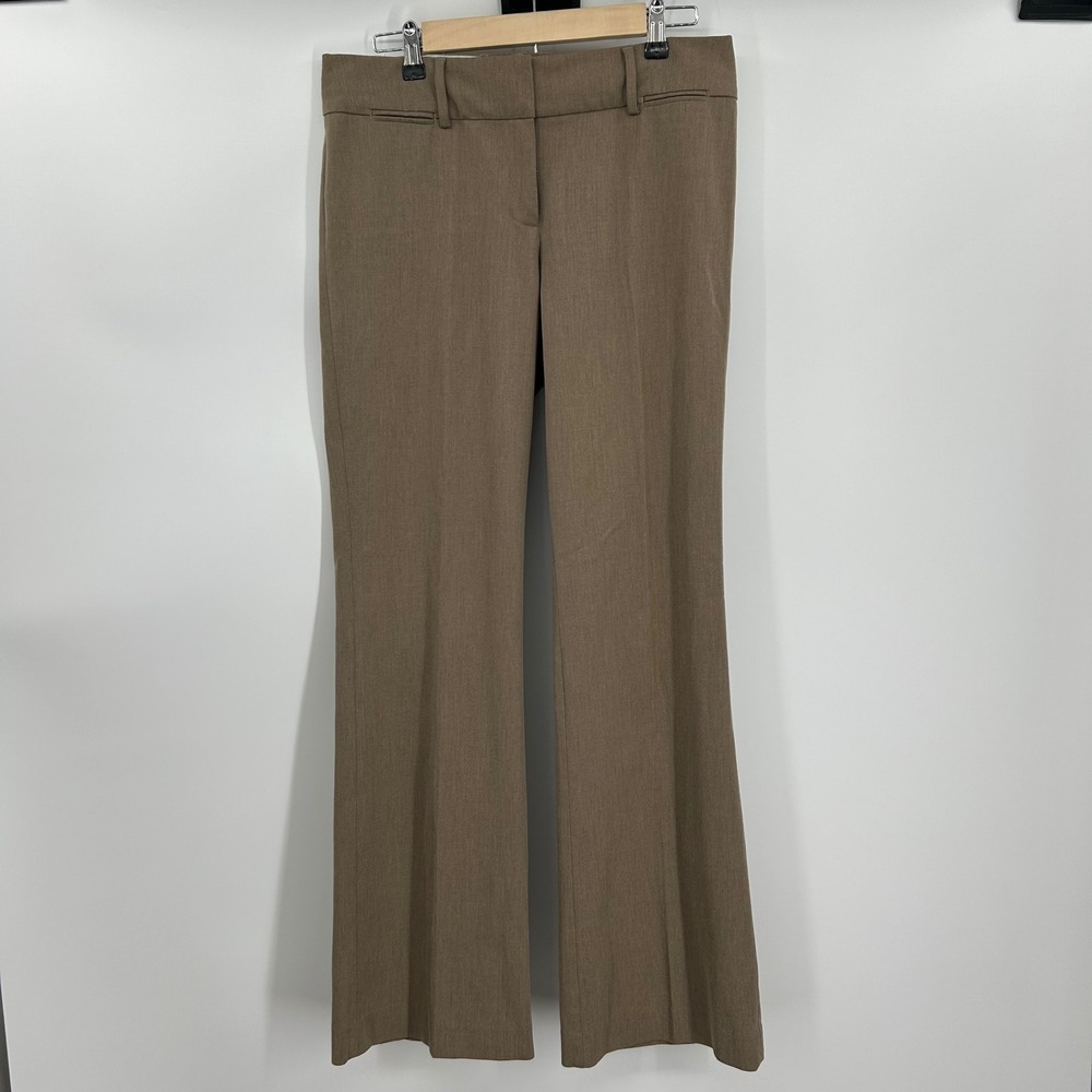 Ann Taylor LOFT Julie Trouser Brown Flare Leg Dress Pants 4 Mid Rise Suiting